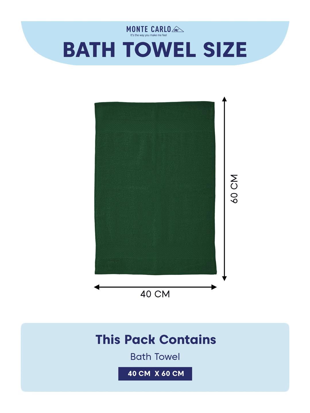 Mint Green 100% Cotton Solid 380 GSM Bath Towel Super Charm 3 Pc Set Gifting Box Pack