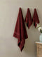 Brick Red 100% Cotton Solid 380 GSM Bath Towel Super Charm 3 Pc Set Gifting Box Pack