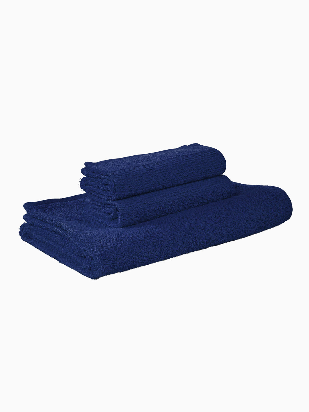 Twilight Blue 100% Cotton Solid 380 GSM Bath Towel Super Charm 3 Pc Set Gifting Box Pack