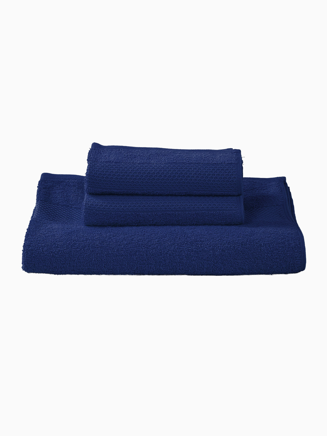 Twilight Blue 100% Cotton Solid 380 GSM Bath Towel Super Charm 3 Pc Set Gifting Box Pack