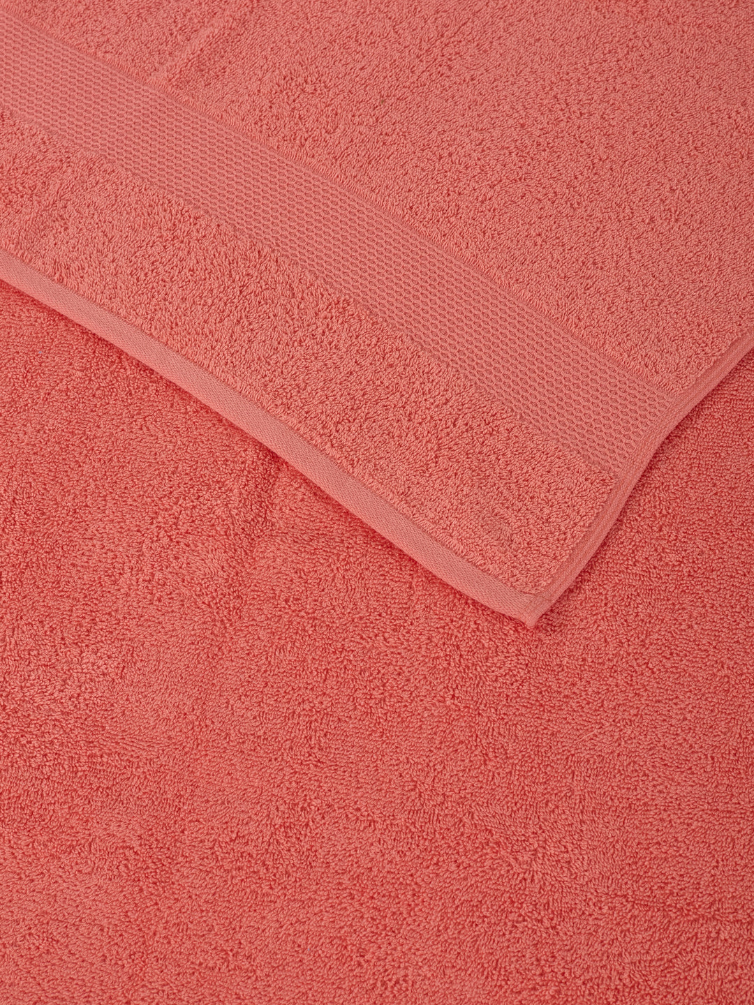 Essential Pink 100% Cotton Solid 380 GSM Bath Towel Super Charm 1 Pc Pvc Pack