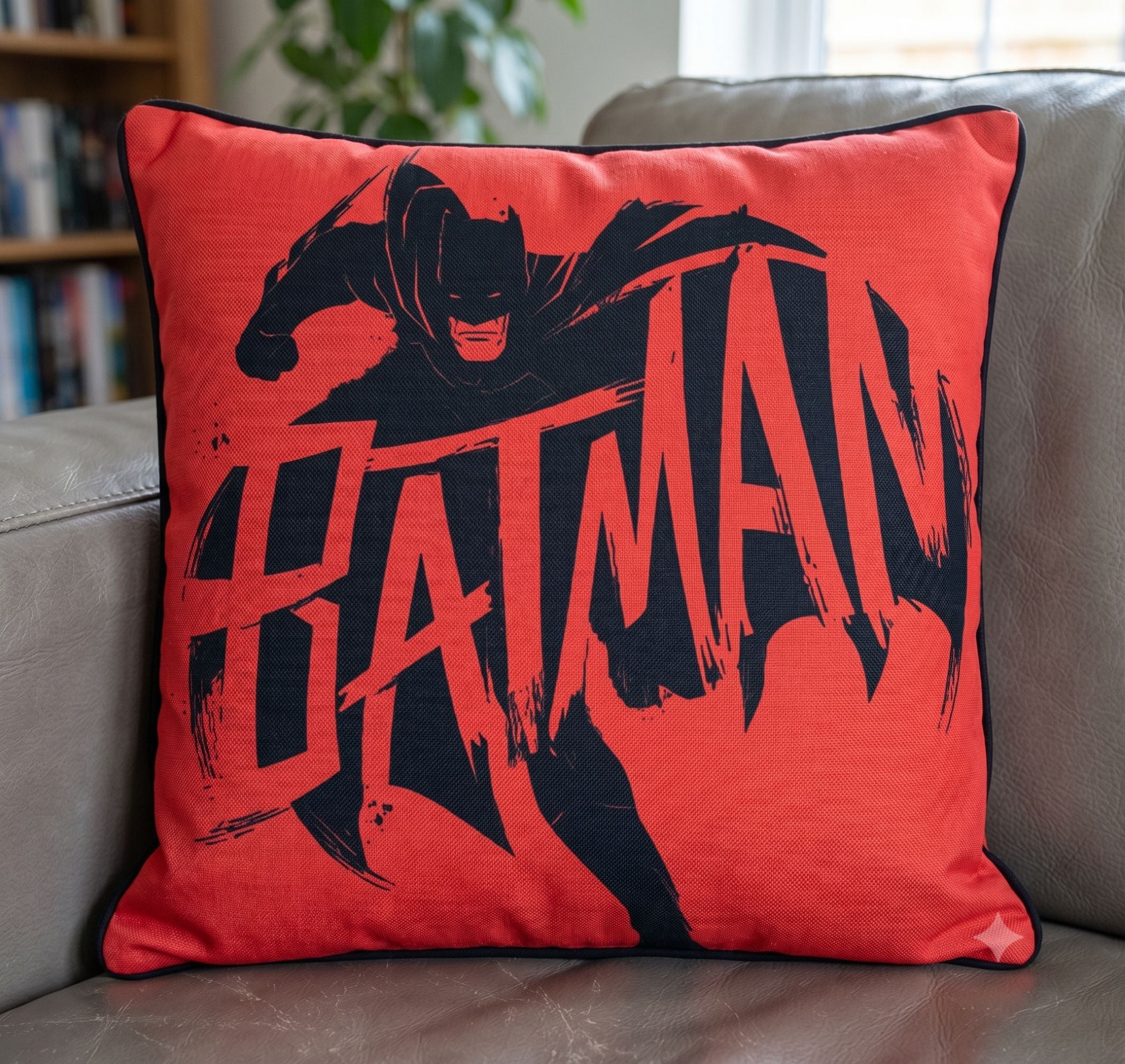 MOCA by Monte Carlo Batman Printed 180 GSM Cushion Cover, Pack of 1
