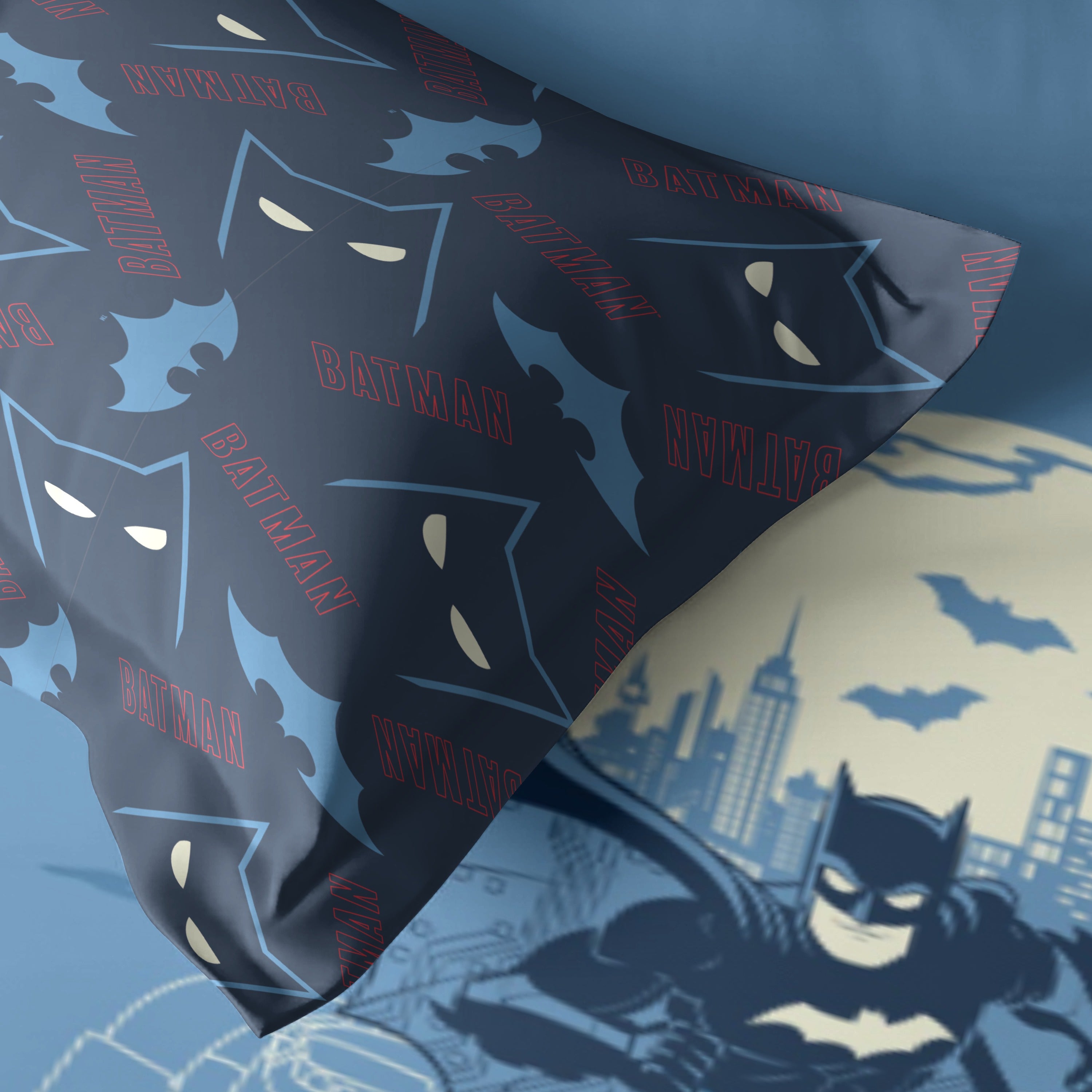 Monte Carlo Kids Batman Printed 3 Pc Bedding Set for Single Bed, 110 GSM