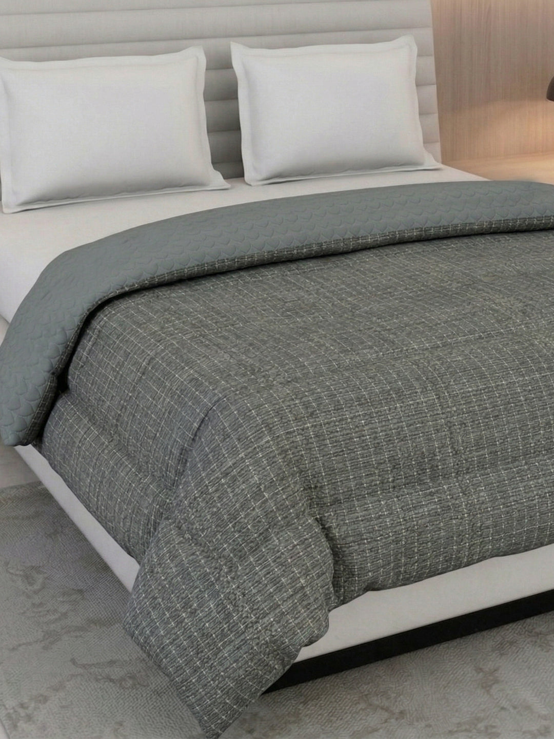 Premium Self Design Double Bed 3 Ply 200 GSM Comforter Cozy Flannel Collection Weight 2.8 kg