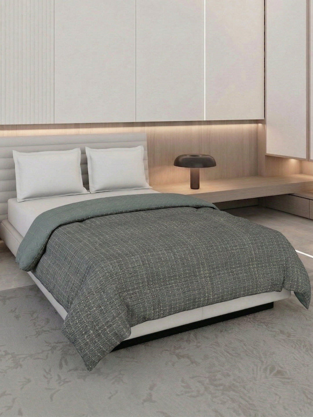 Premium Self Design Double Bed 3 Ply 200 GSM Comforter Cozy Flannel Collection Weight 2.8 kg