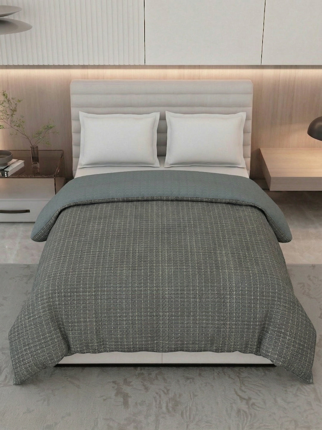 Premium Self Design Double Bed 3 Ply 200 GSM Comforter Cozy Flannel Collection Weight 2.8 kg