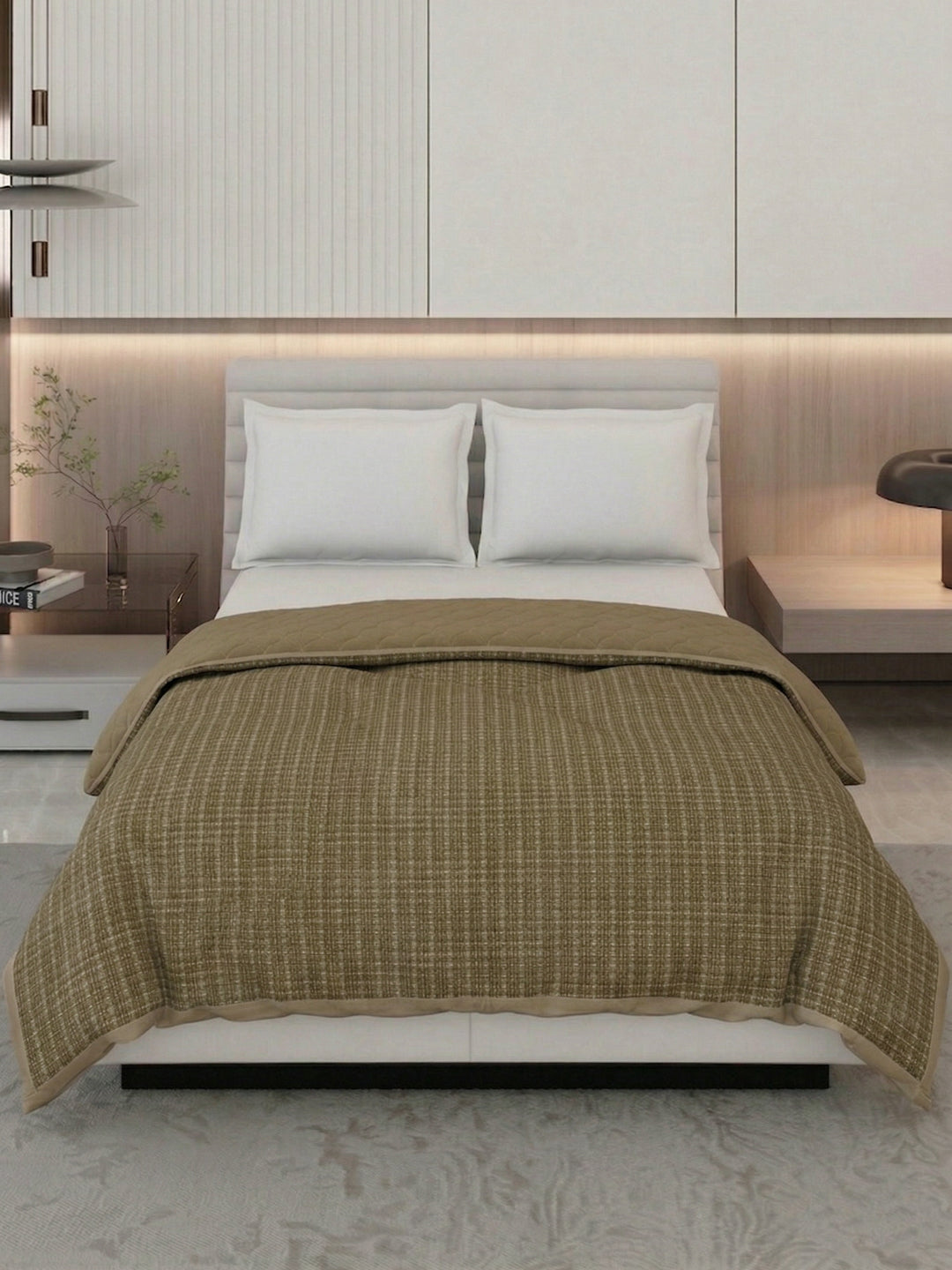 Premium Self Design Double Bed 3 Ply 200 GSM Comforter Cozy Flannel Collection Weight 2.8 kg