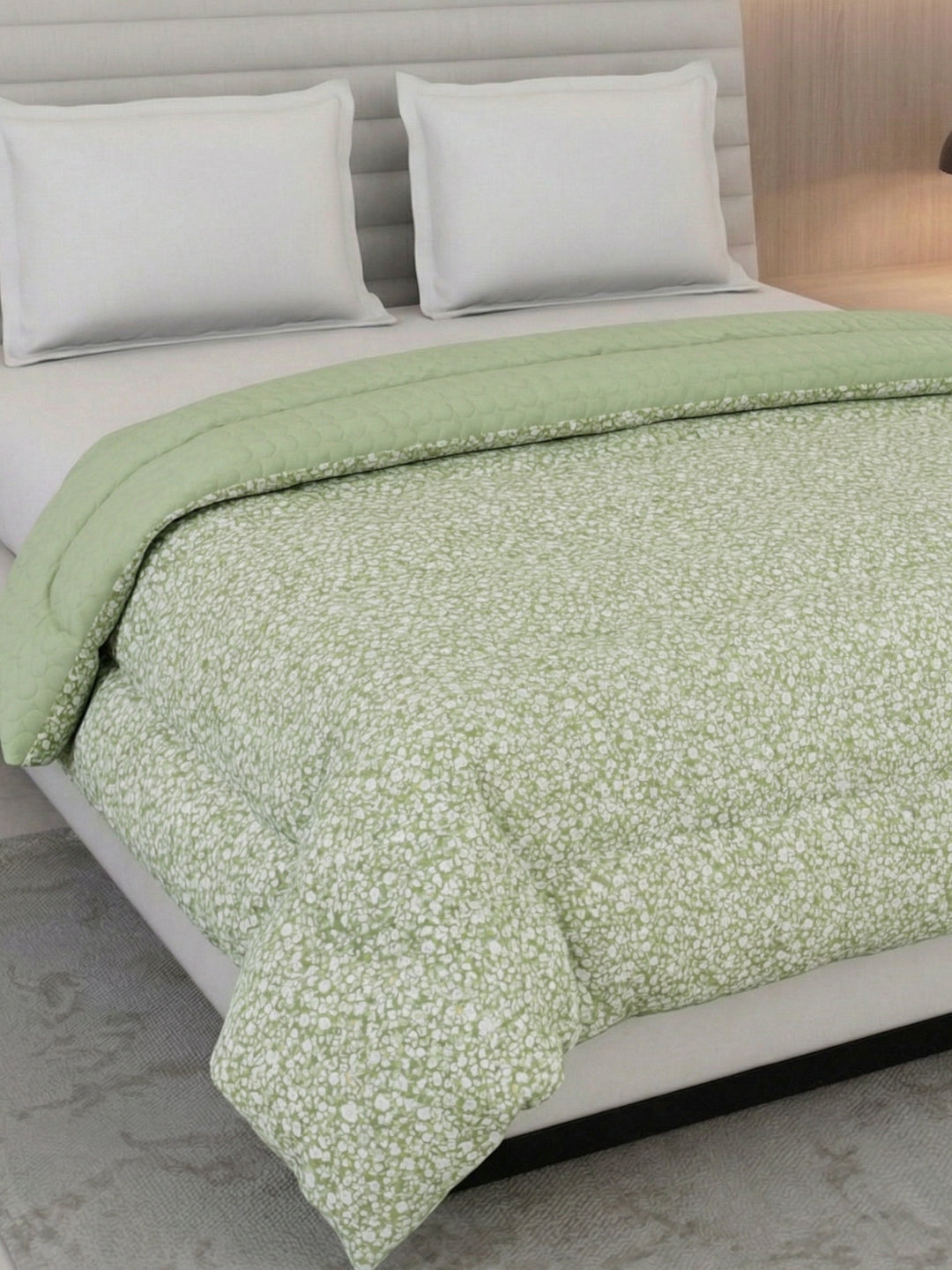 Premium Floral Print Double Bed 3 Ply 200 GSM Comforter Cozy Flannel Collection Weight 2.8 kg