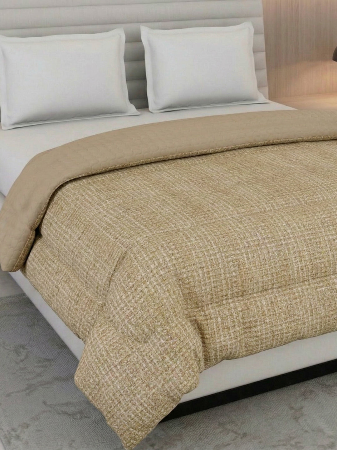 Premium Self Design Double Bed 3 Ply 200 GSM Comforter Cozy Flannel Collection Weight 2.8 kg