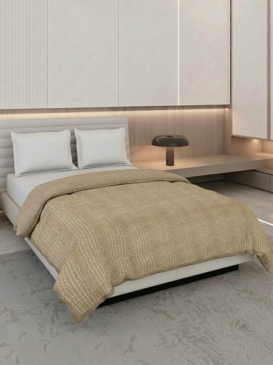 Premium Self Design Double Bed 3 Ply 200 GSM Comforter Cozy Flannel Collection Weight 2.8 kg