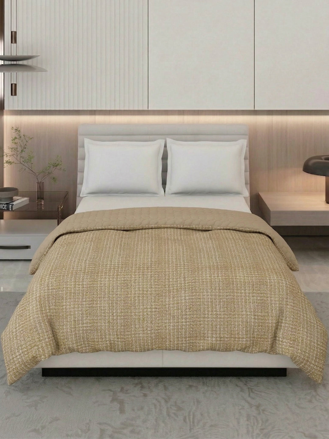 Premium Self Design Double Bed 3 Ply 200 GSM Comforter Cozy Flannel Collection Weight 2.8 kg