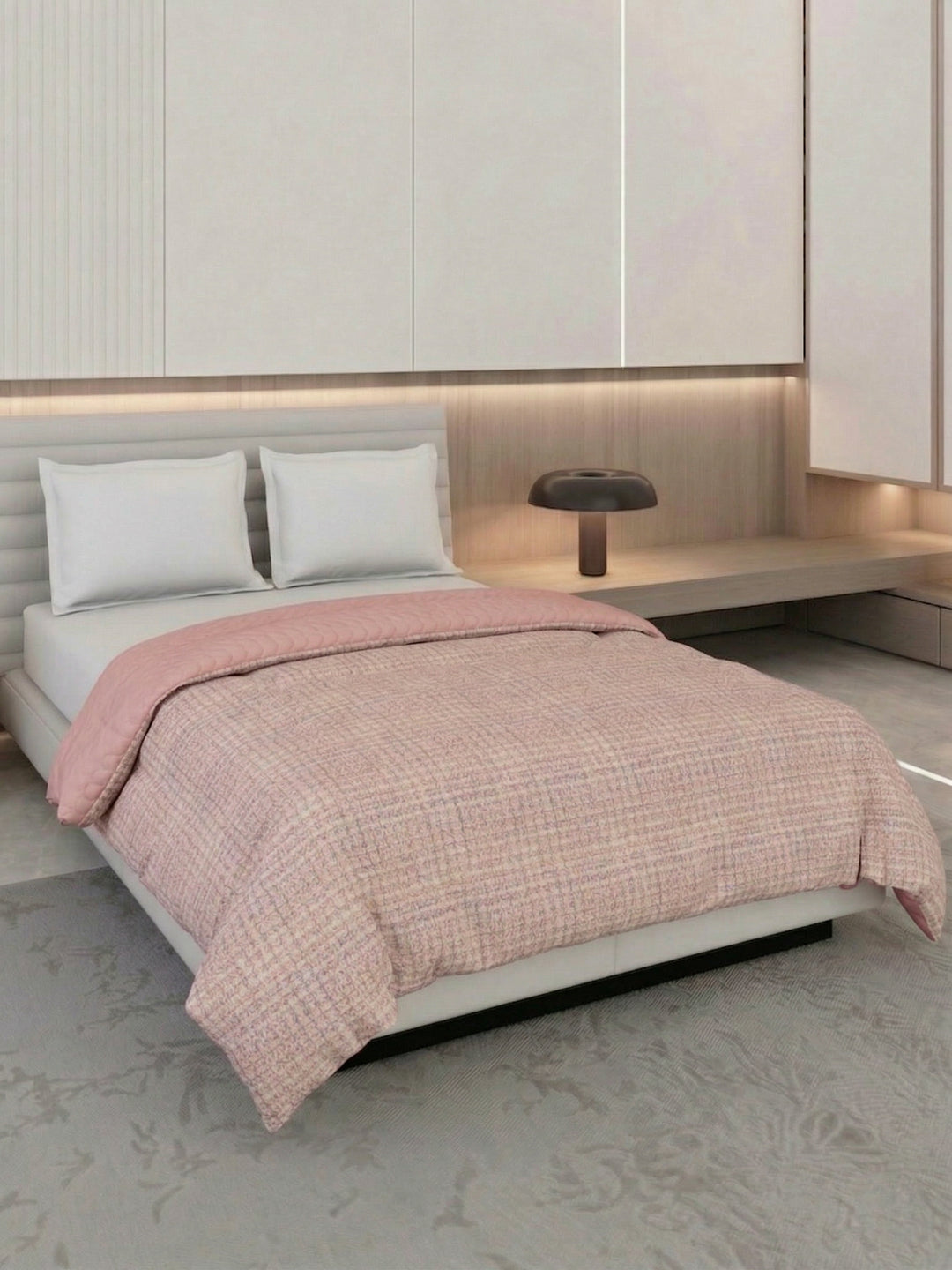 Premium Self Design Double Bed 3 Ply 200 GSM Comforter Cozy Flannel Collection Weight 2.8 kg