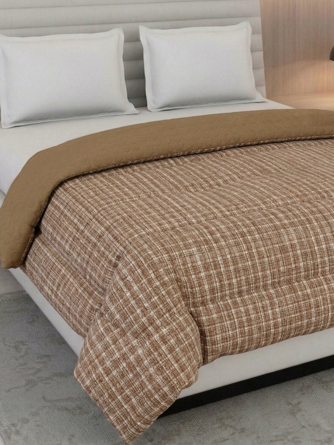 Premium Self Design Double Bed 3 Ply 200 GSM Comforter Cozy Flannel Collection Weight 2.8 kg