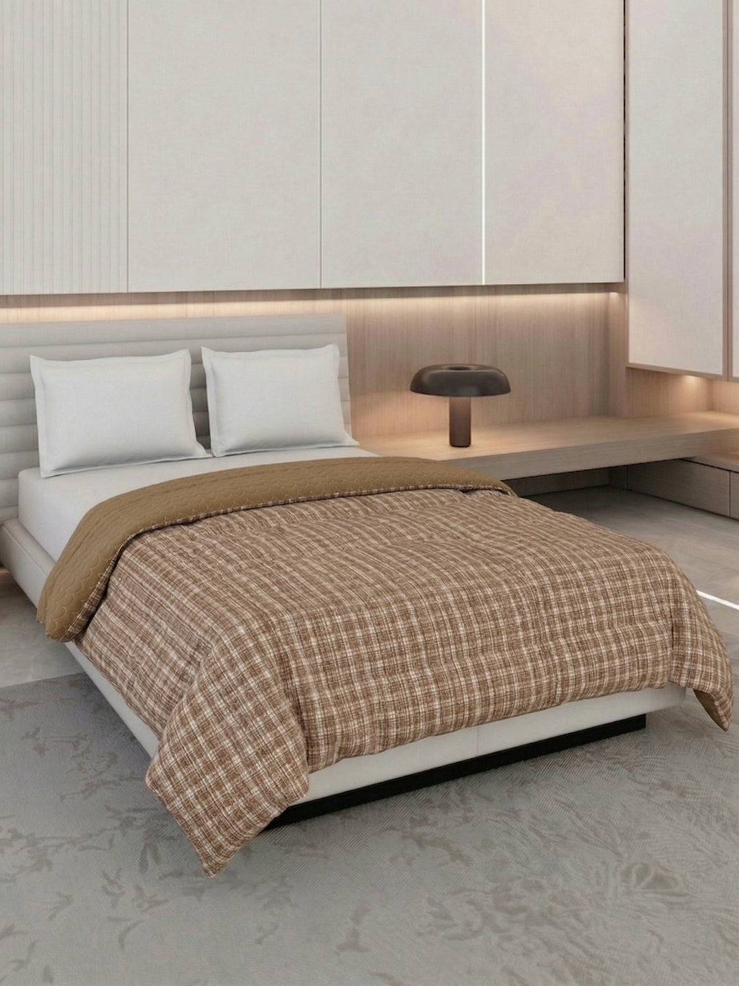 Premium Self Design Double Bed 3 Ply 200 GSM Comforter Cozy Flannel Collection Weight 2.8 kg
