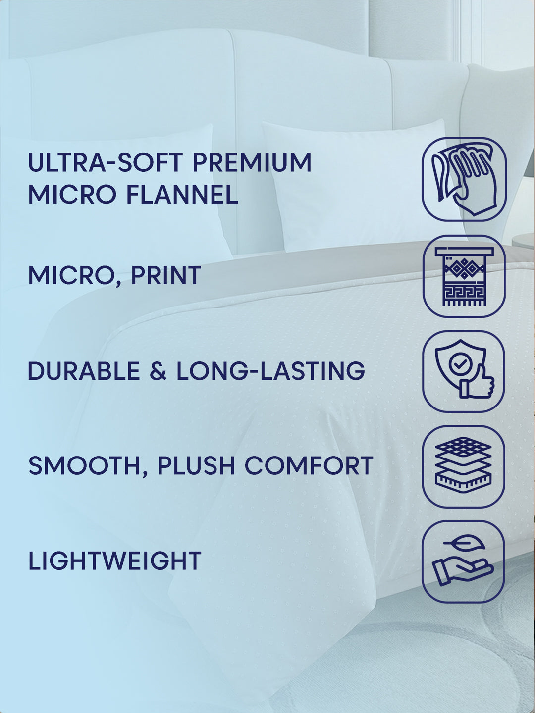 Premium Motif King Size 3 Ply 90 GSM Comforter Comfort Collection Weight 2.3 kg