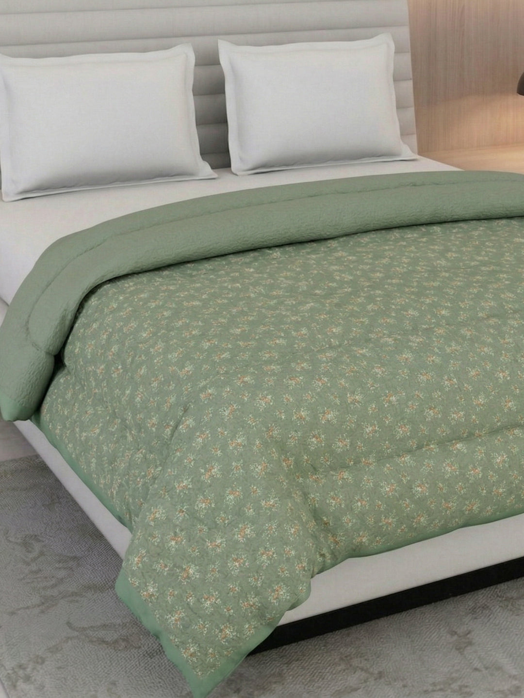 Premium Floral Print King Size 3 Ply 90 GSM Comforter Comfort Collection Weight 2.3 kg