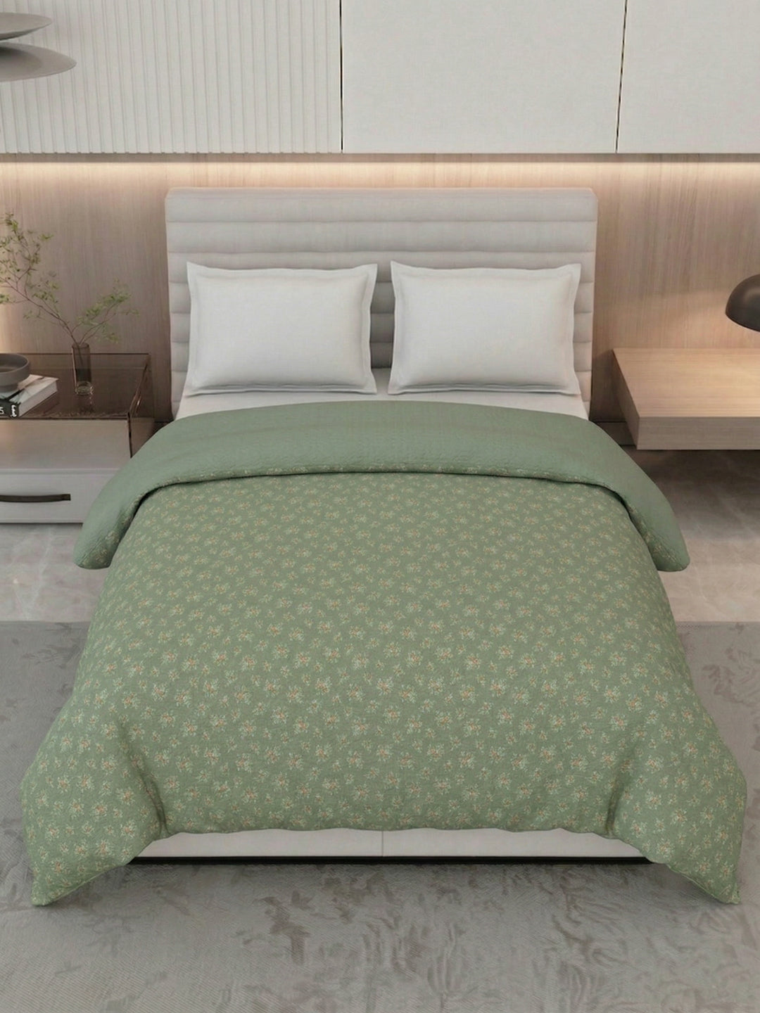Premium Floral Print King Size 3 Ply 90 GSM Comforter Comfort Collection Weight 2.3 kg