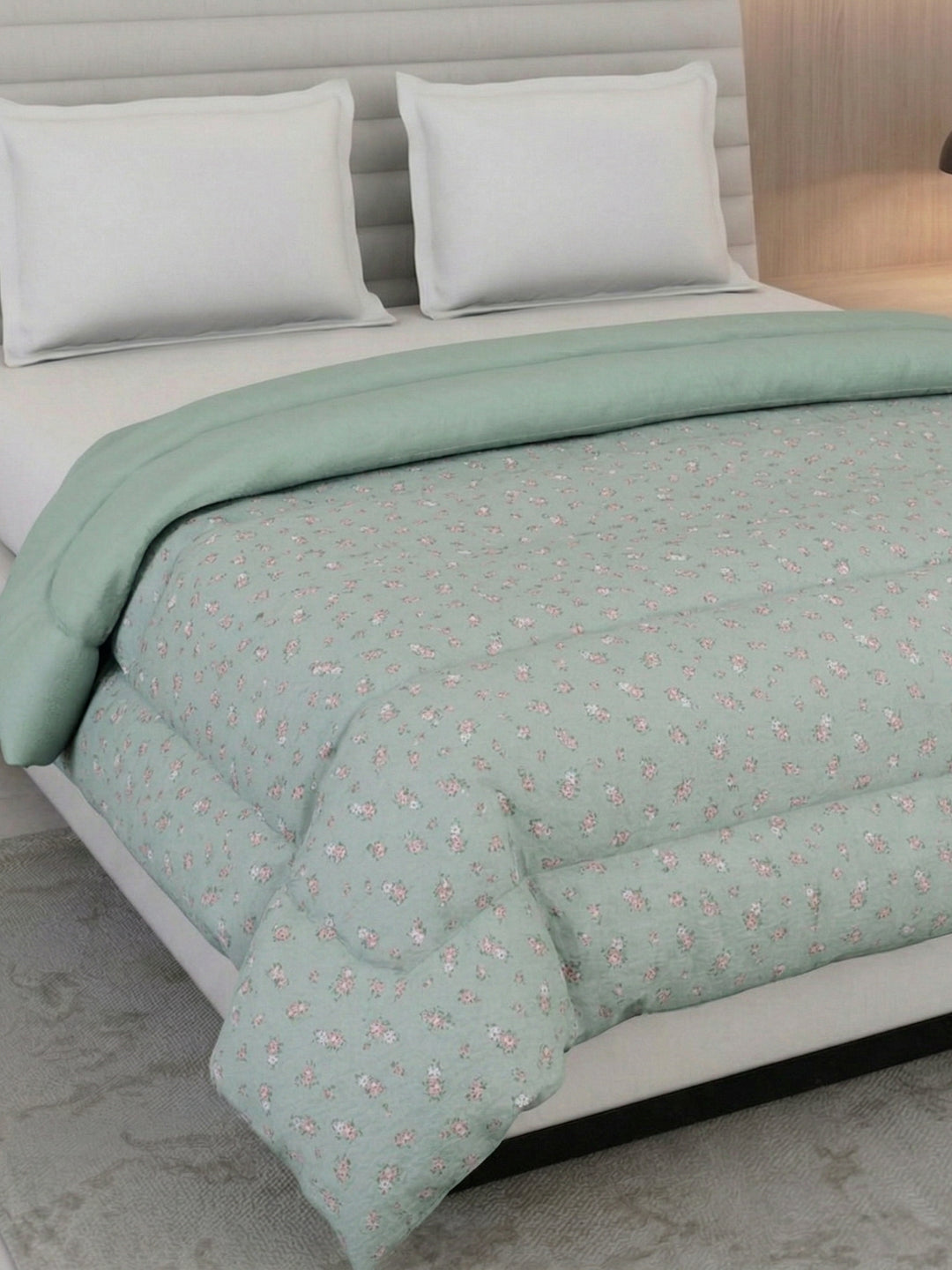 Premium Floral Print King Size 3 Ply 90 GSM Comforter Comfort Collection Weight 2.3 kg