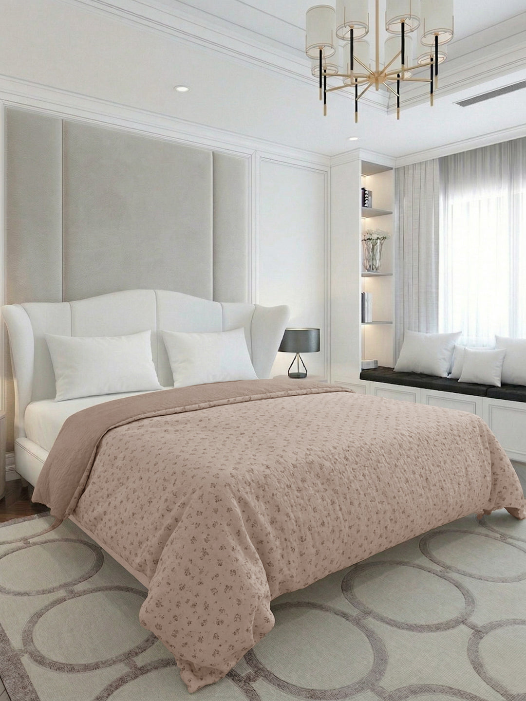 Premium Floral Print King Size 3 Ply 90 GSM Comforter Comfort Collection Weight 2.3 kg