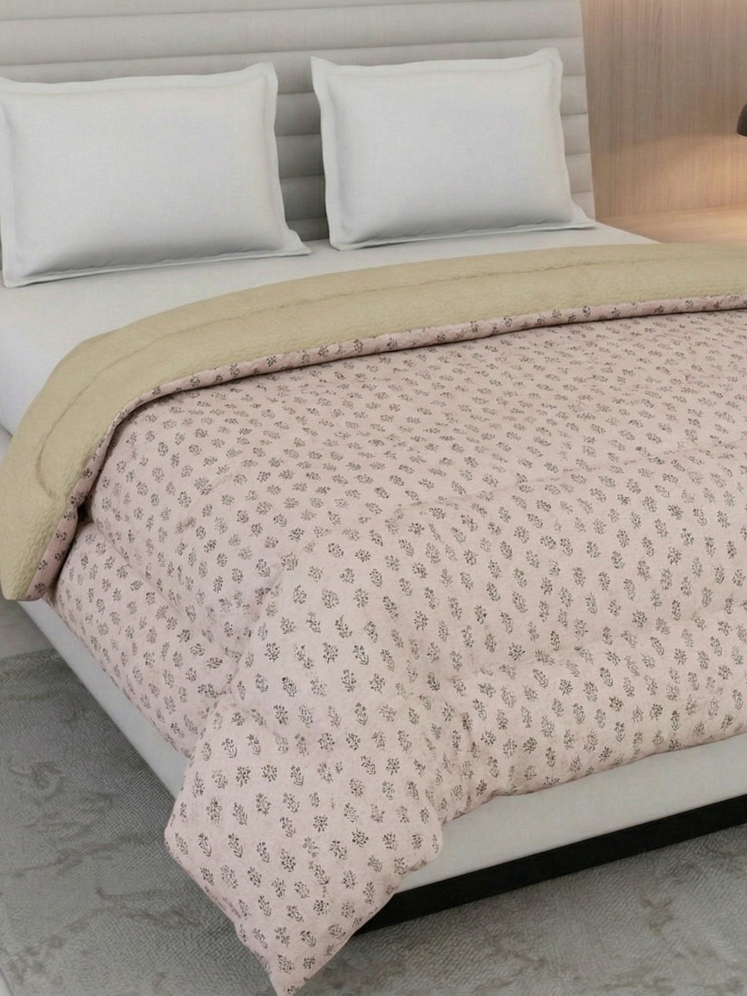 Premium Floral Print King Size 3 Ply 90 GSM Comforter Comfort Collection Weight 2.3 kg
