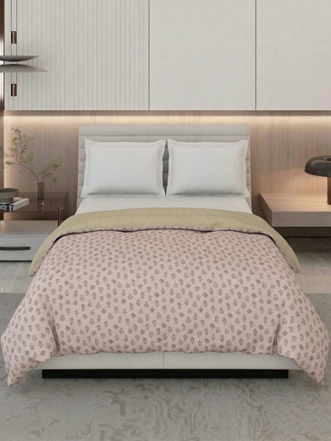 Premium Floral Print King Size 3 Ply 90 GSM Comforter Comfort Collection Weight 2.3 kg