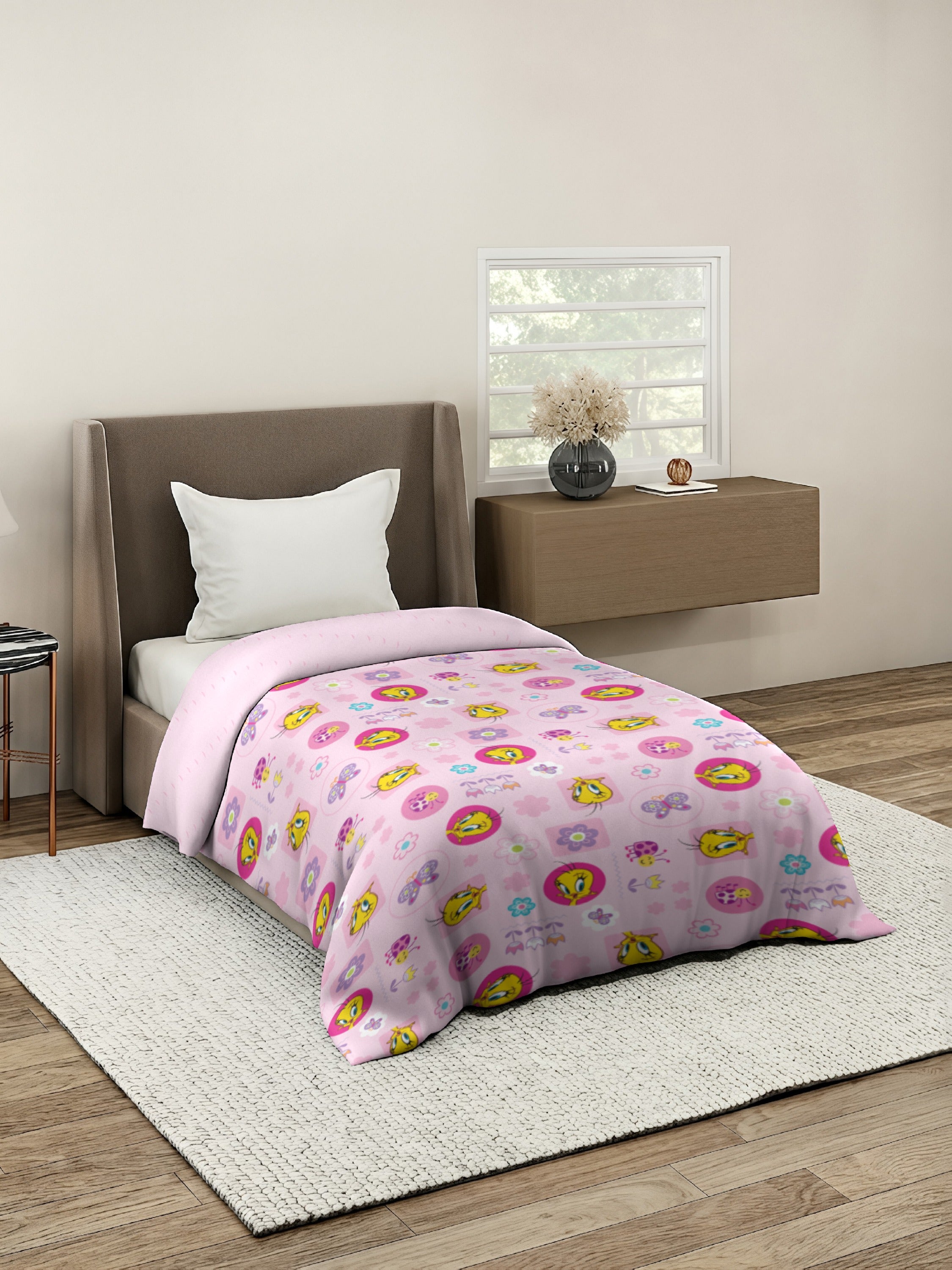 Monte Carlo Plush Cartoon Printed 110 GSM Single Bed Comforter