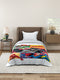 Monte Carlo Kids Plush Batman Printed 3 Pc Bedding Set for Single Bed, 110 GSM