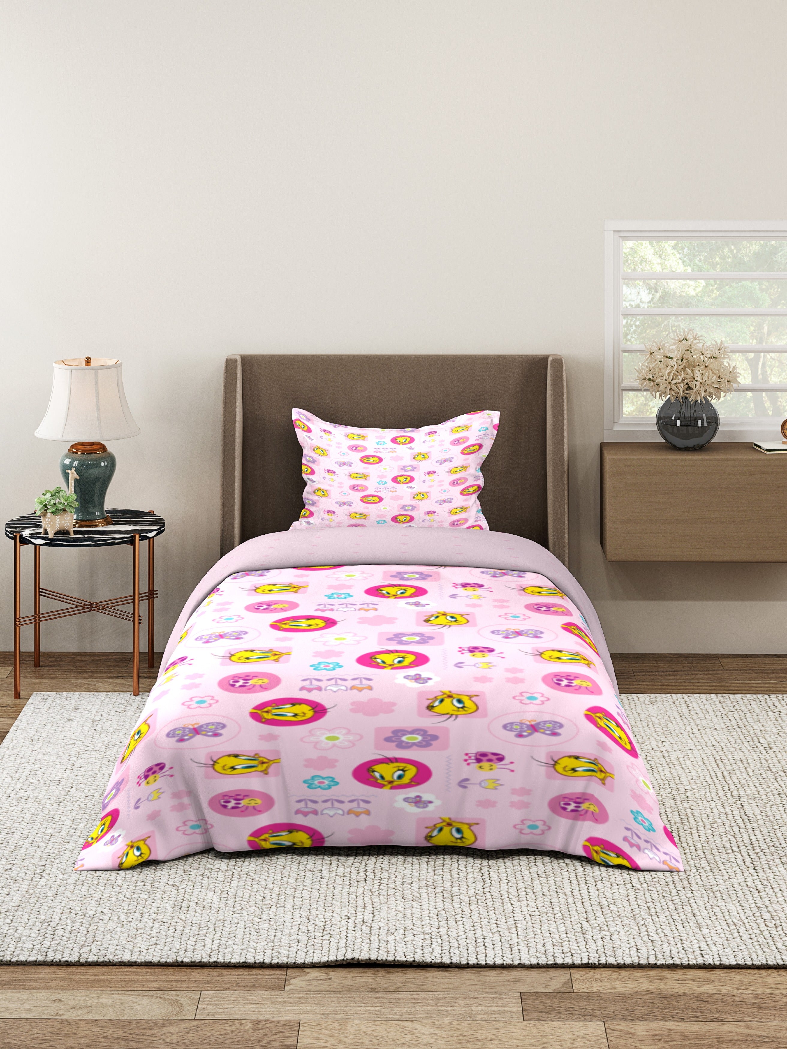 Monte Carlo Kids Plush Batman Printed 3 Pc Bedding Set for Single Bed, 110 GSM