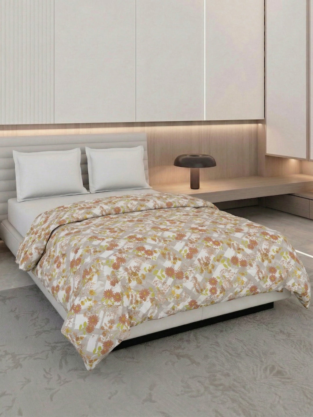 Vertical Floral Print King Size 3 Ply 150 GSM Comforter Prestige Collection Weight 2.5 kg