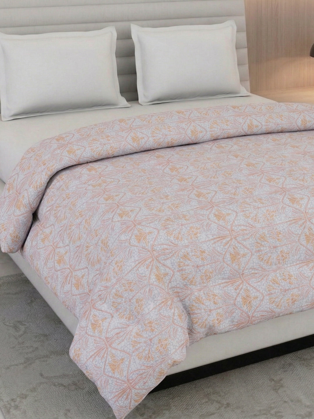 Vertical Floral Print King Size 3 Ply 150 GSM Comforter Prestige Collection Weight 2.5 kg