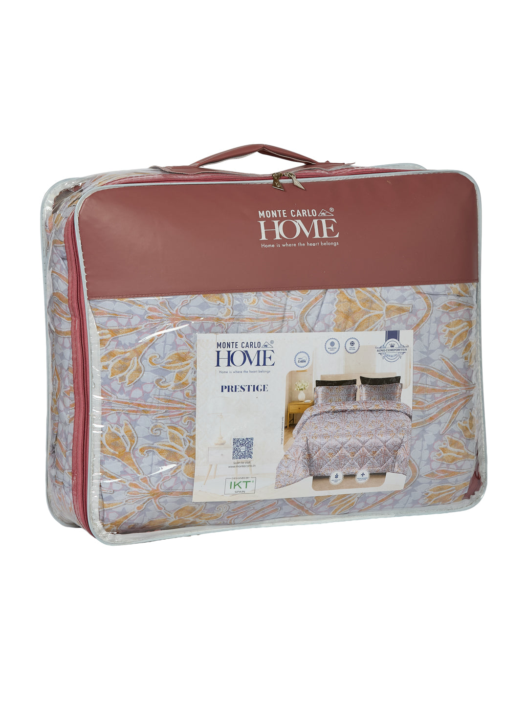 Vertical Floral Print King Size 3 Ply 150 GSM Comforter Prestige Collection Weight 2.5 kg