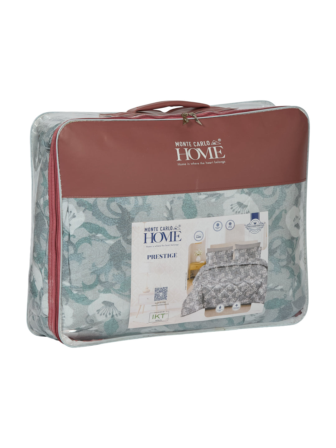 Floral Print King Size 3 Ply 150 GSM Comforter Prestige Collection Weight 2.5 kg