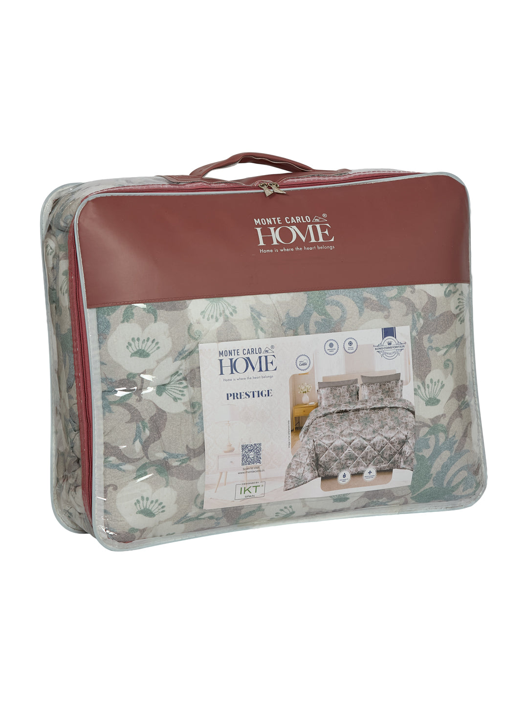Floral Print King Size 3 Ply 150 GSM Comforter Prestige Collection Weight 2.5 kg
