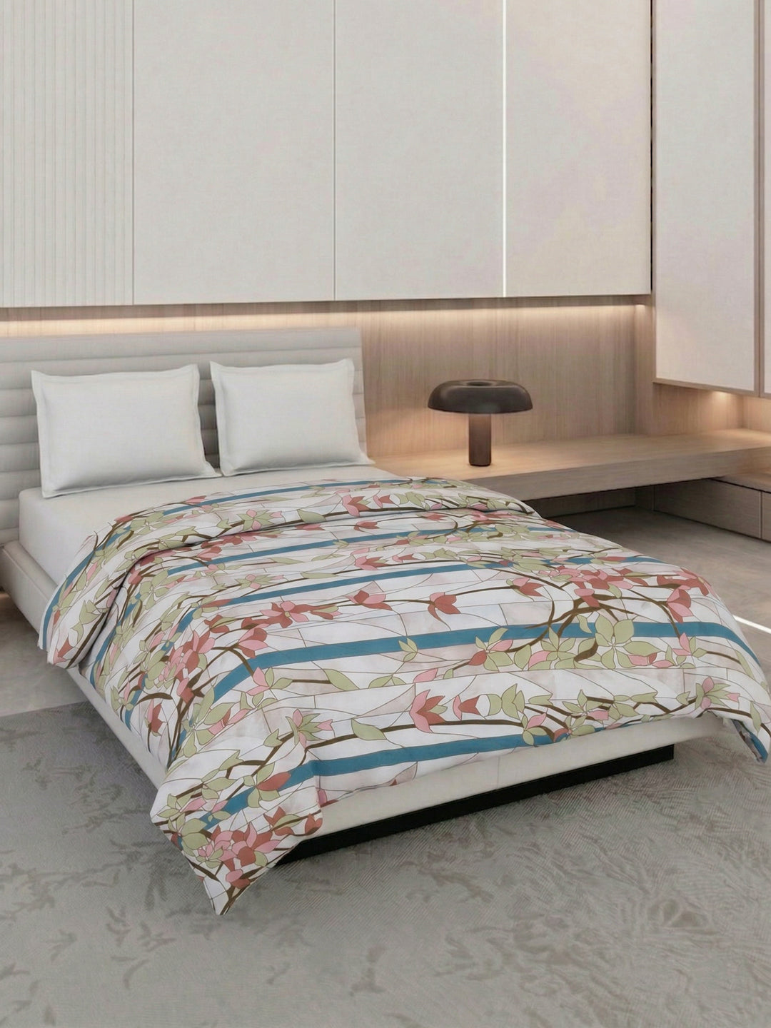 Floral Print King Size 3 Ply 150 GSM Comforter Prestige Collection Weight 2.5 kg