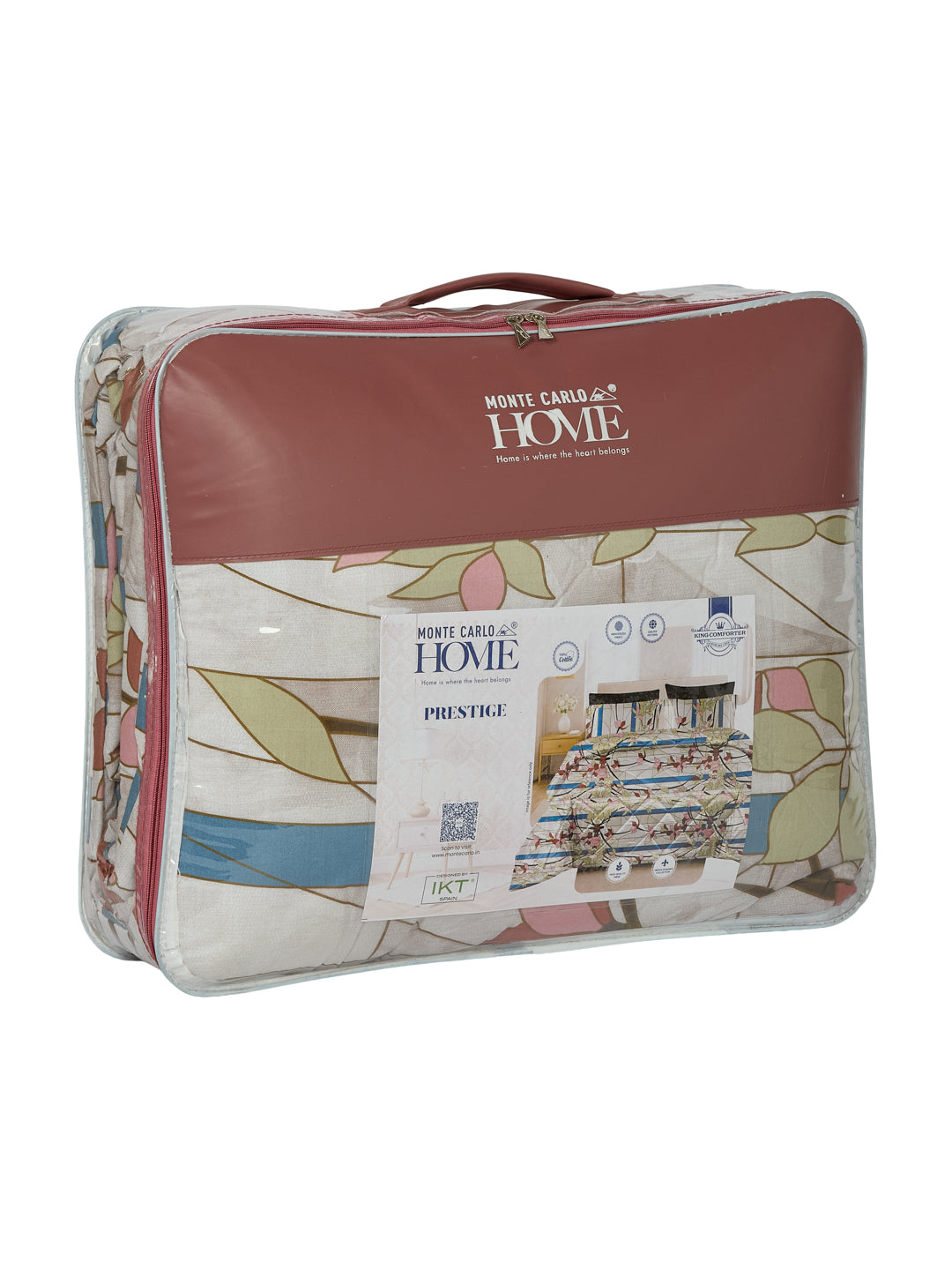 Floral Print King Size 3 Ply 150 GSM Comforter Prestige Collection Weight 2.5 kg