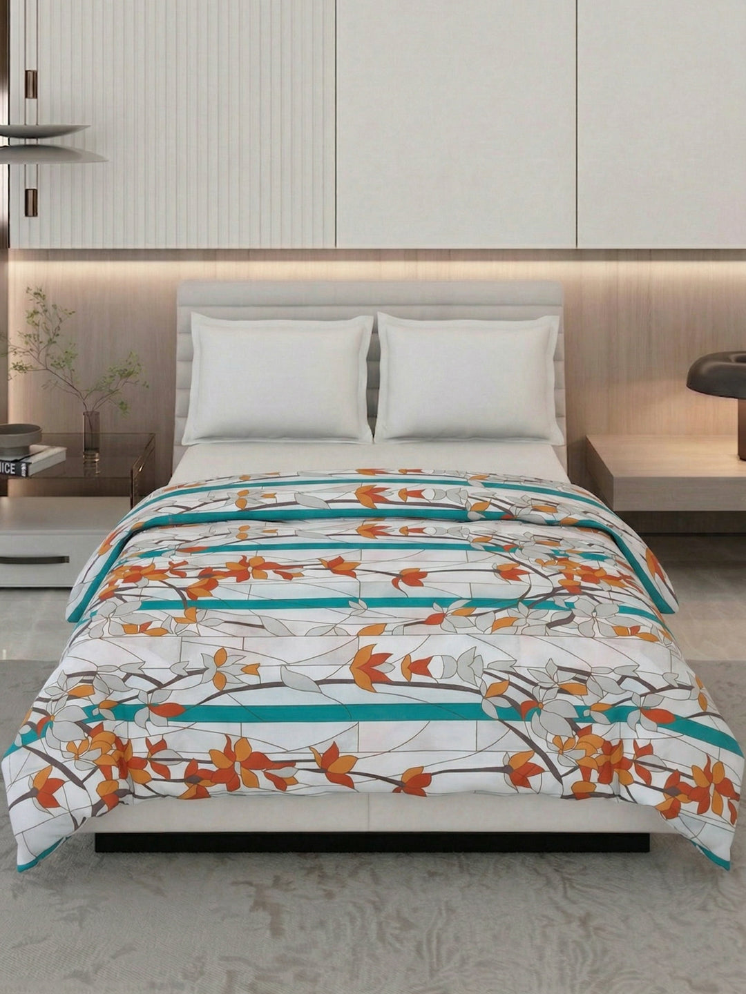 Floral Print King Size 3 Ply 150 GSM Comforter Prestige Collection Weight 2.5 kg