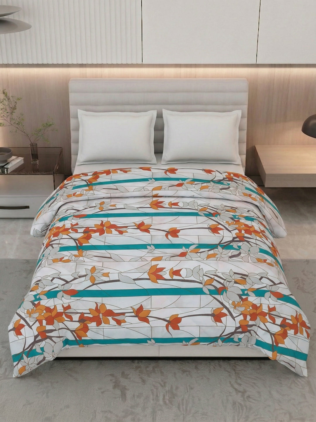 Floral Print King Size 3 Ply 150 GSM Comforter Prestige Collection Weight 2.5 kg