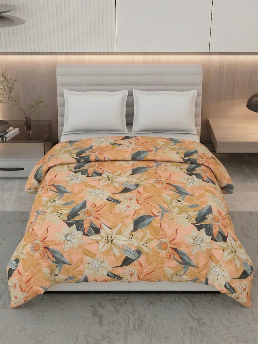 Floral Print King Size 3 Ply 150 GSM Comforter Prestige Collection Weight 2.5 kg