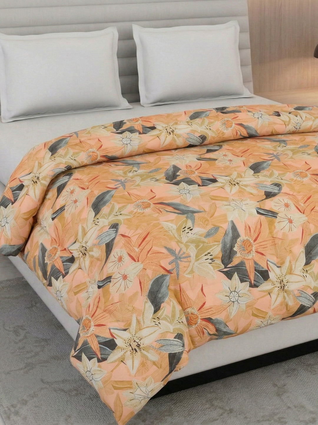 Floral Print King Size 3 Ply 150 GSM Comforter Prestige Collection Weight 2.5 kg