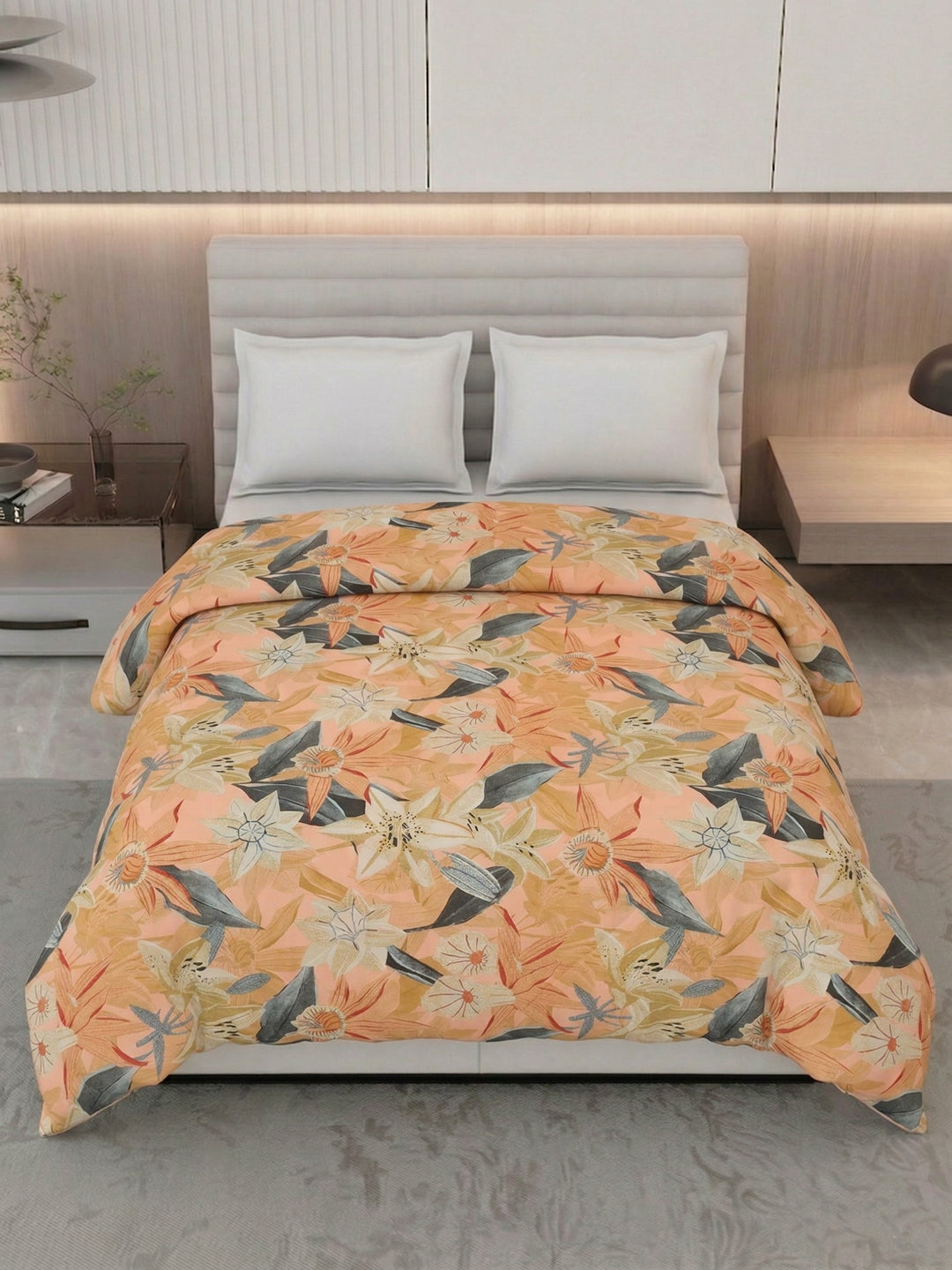 Floral Print King Size 3 Ply 150 GSM Comforter Prestige Collection Weight 2.5 kg