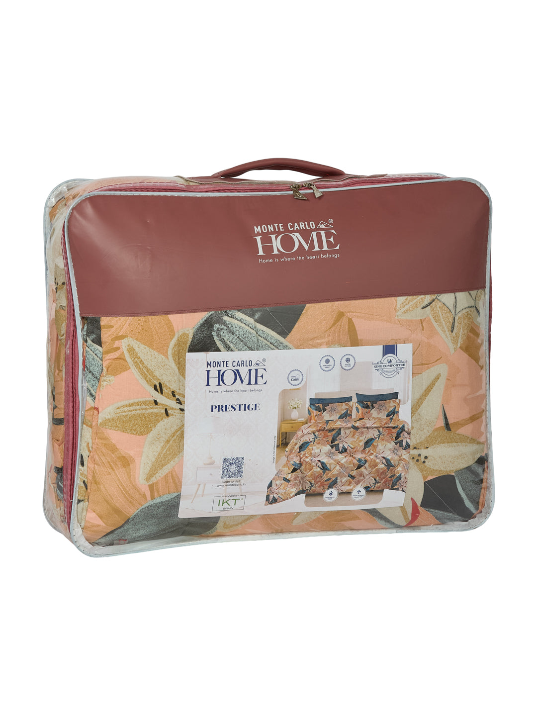 Floral Print King Size 3 Ply 150 GSM Comforter Prestige Collection Weight 2.5 kg
