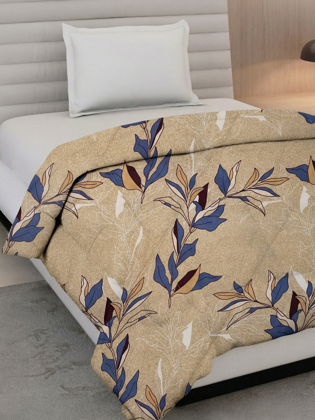 Floral Print Single Bed 3 Ply 105 GSM Comforter Timeless Collection Weight 950 g