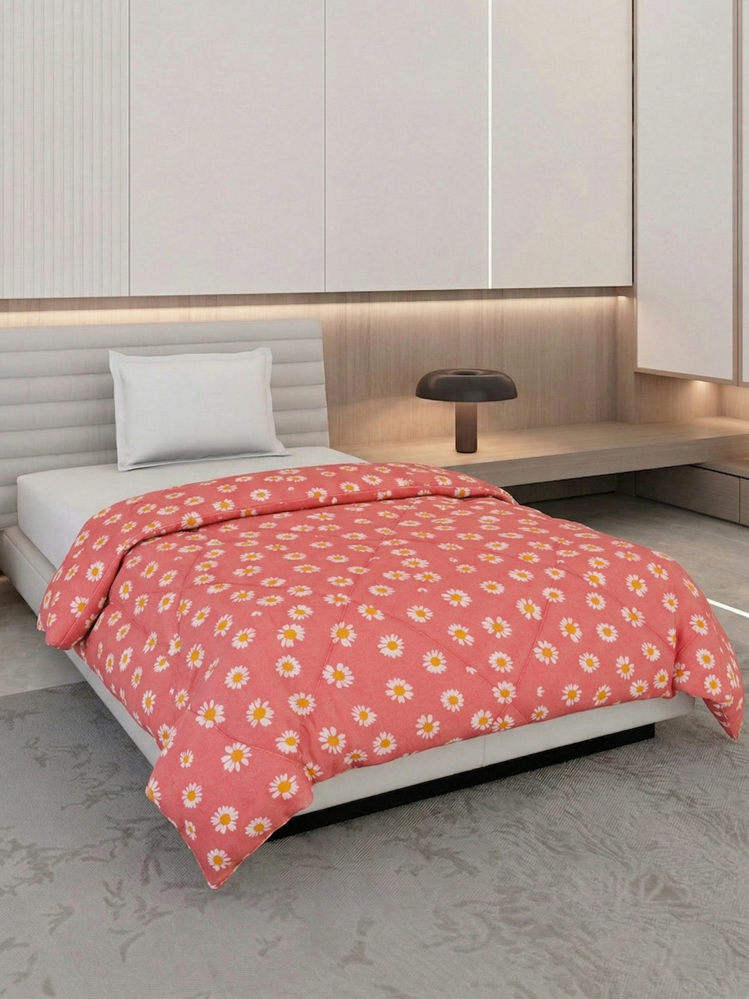 Floral Print Single Bed 3 Ply 105 GSM Comforter Timeless Collection Weight 950 g