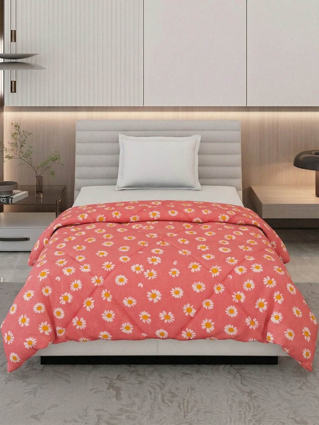 Floral Print Single Bed 3 Ply 105 GSM Comforter Timeless Collection Weight 950 g