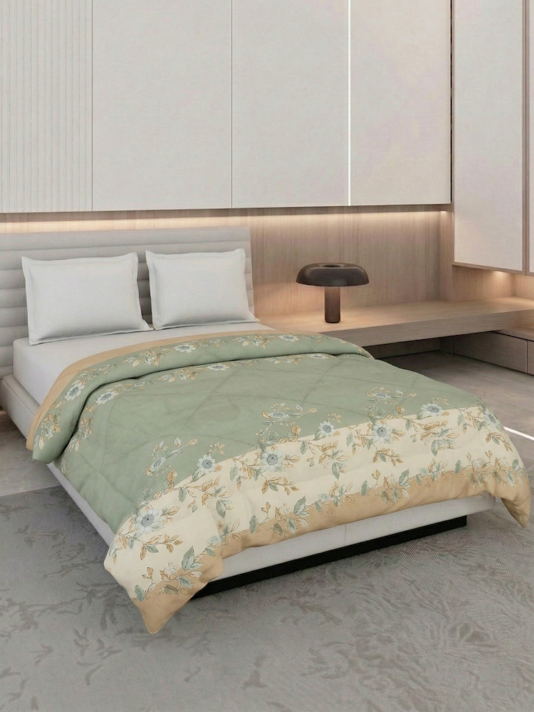 Floral Print Double Bed 3 Ply 105 GSM Comforter Timeless Collection Weight 1.6 kg