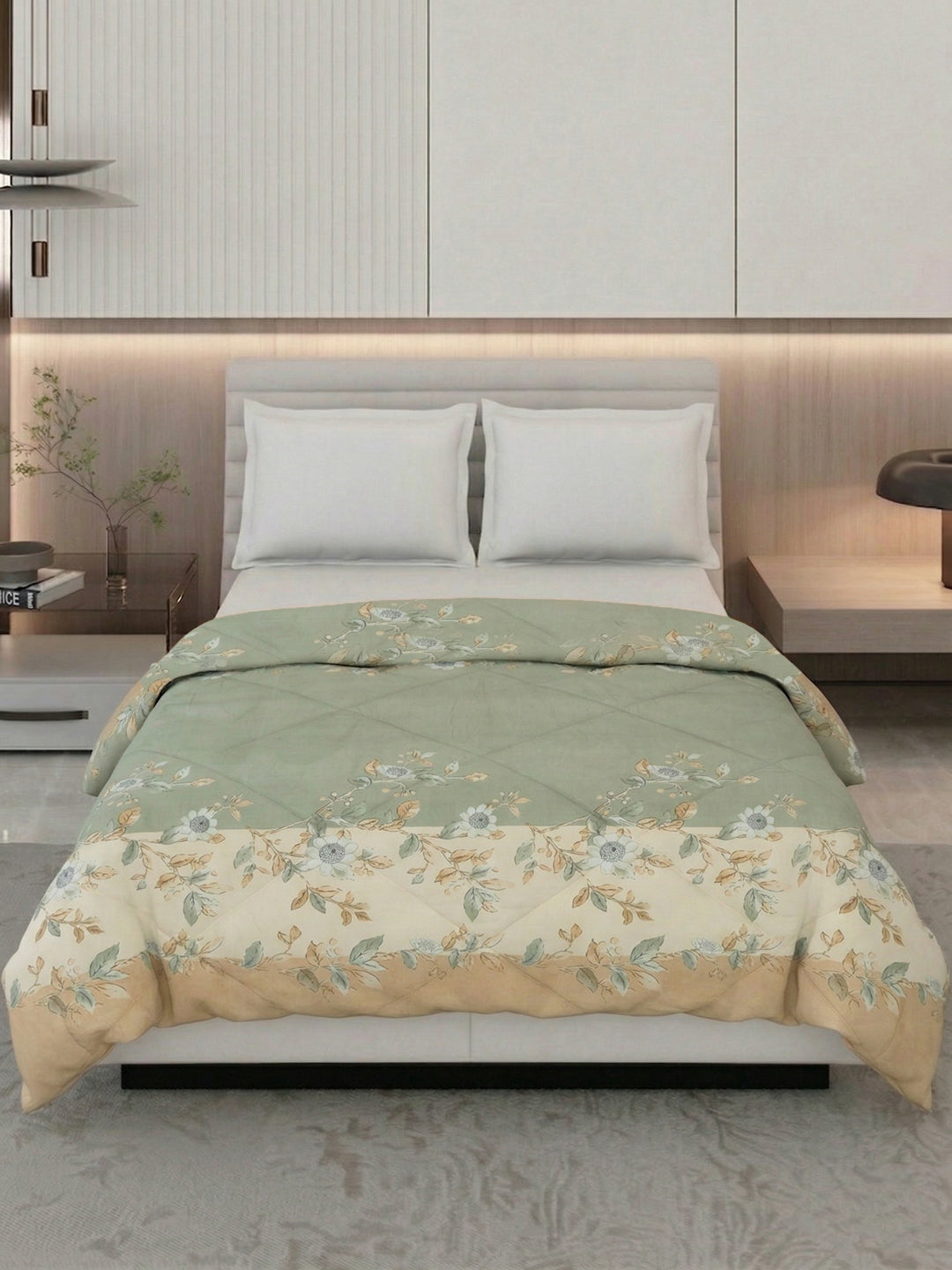 Floral Print Double Bed 3 Ply 105 GSM Comforter Timeless Collection Weight 1.6 kg