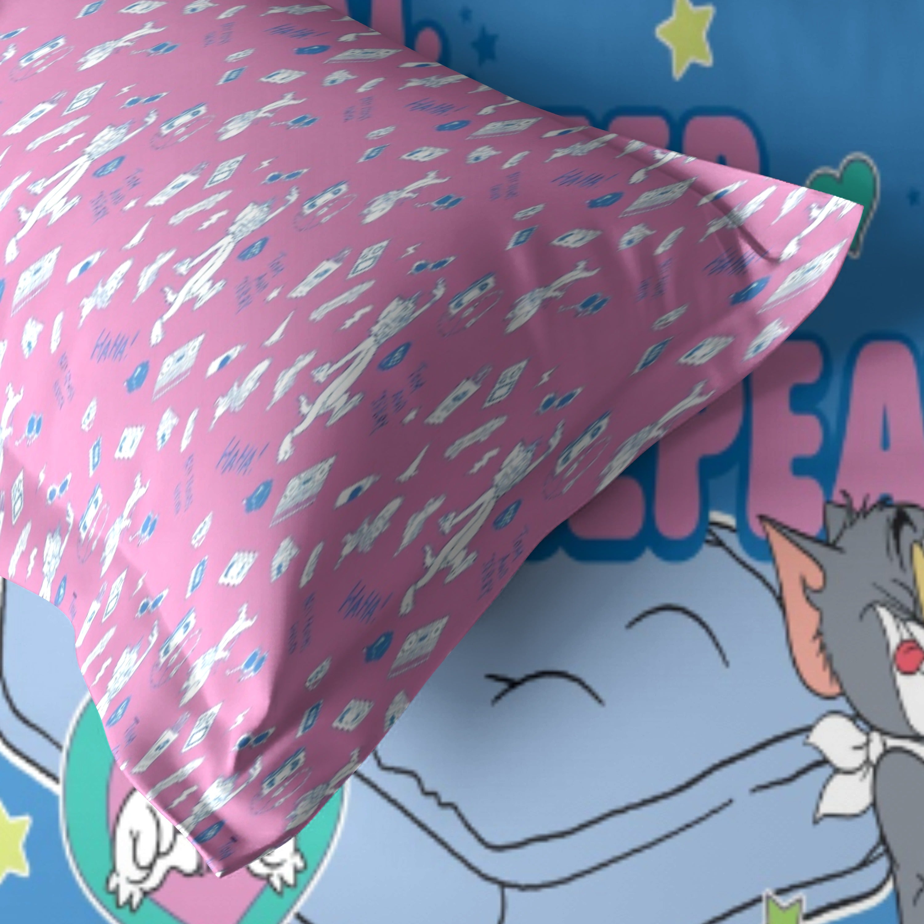 Monte Carlo Kids TOONX Cartoon Printed 4 Pc Bedding Set for King Size Bed, 110 GSM