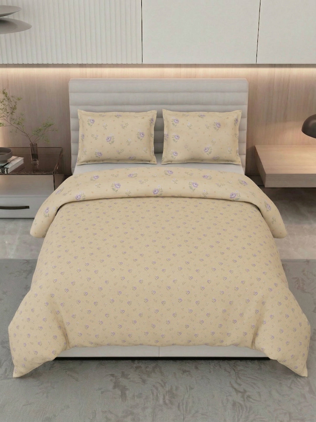 Premium Floral Print Double Bed 3 Ply 100 GSM Comforter Classique Warm Hug Collection Weight 2.5 kg
