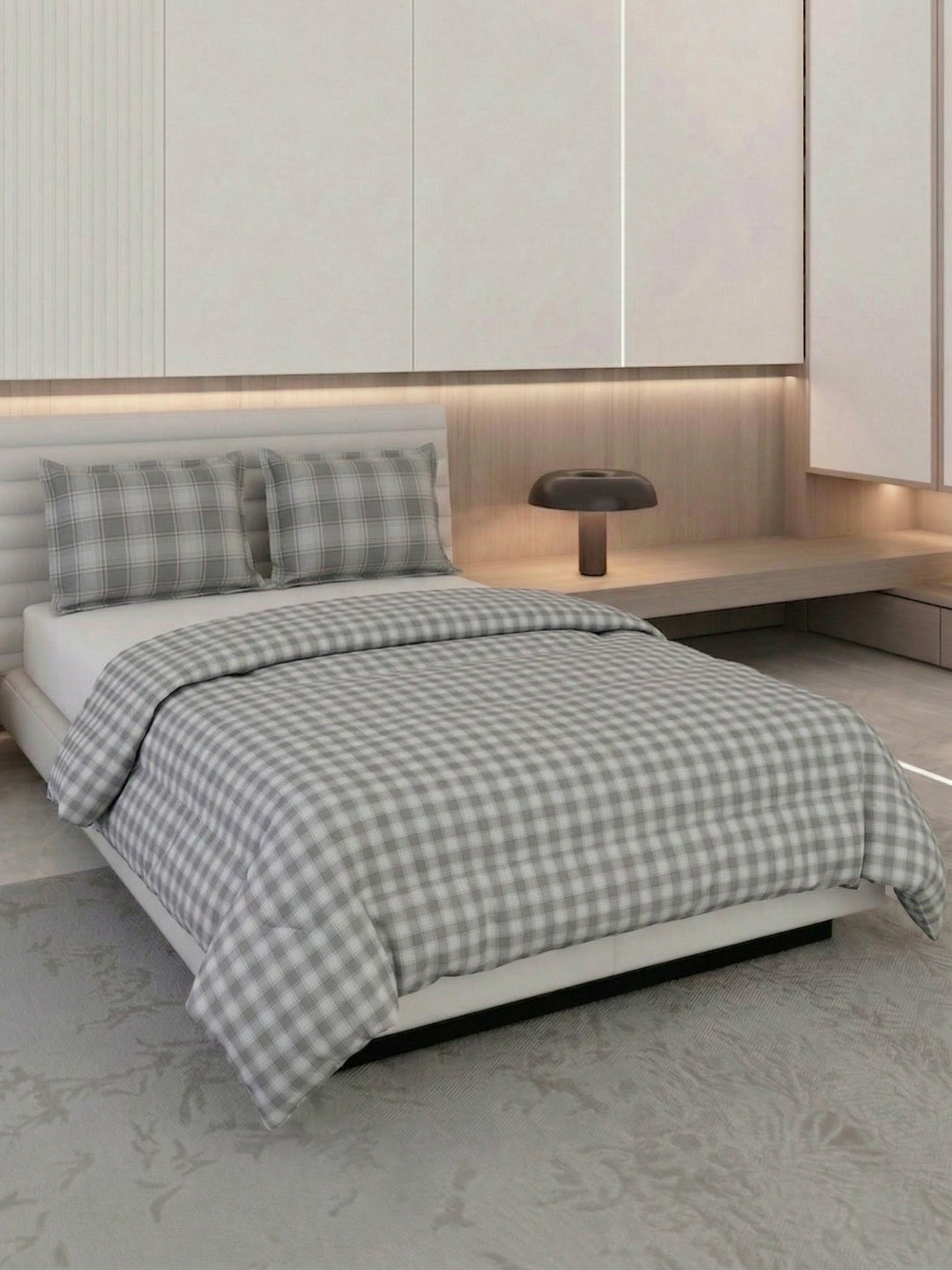 Premium Checked Double Bed 3 Ply 100 GSM Comforter Classique Warm Hug Collection Weight 2.5 kg