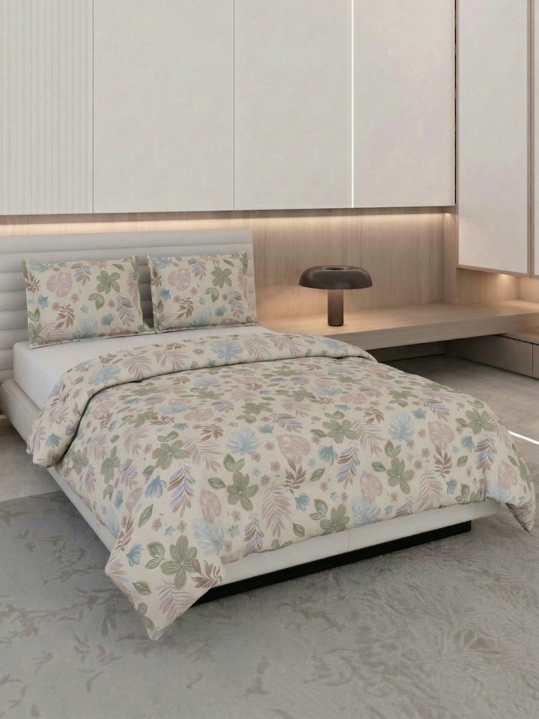 Premium Leaf Print Double Bed 3 Ply 100 GSM Comforter Classique Warm Hug Collection Weight 2.5 kg